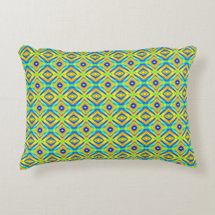 Almofada Decorativa Amarelo e Azul
