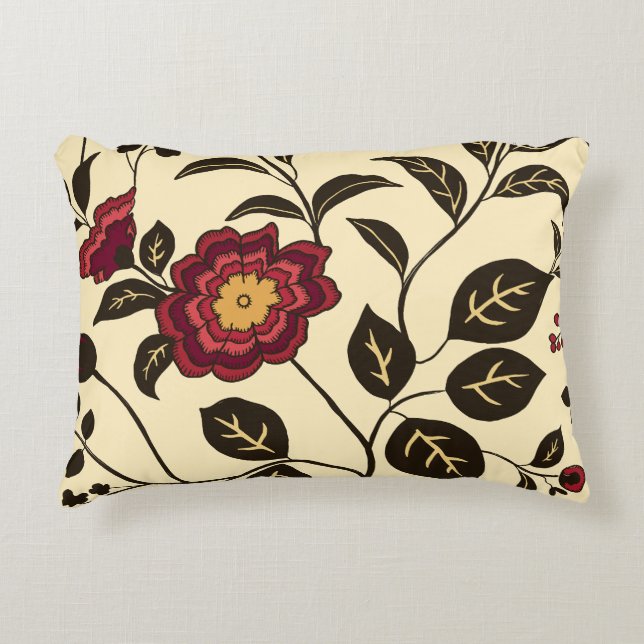 Almofada Decorativa Amarelo vermelho-branco-palha (Frente)