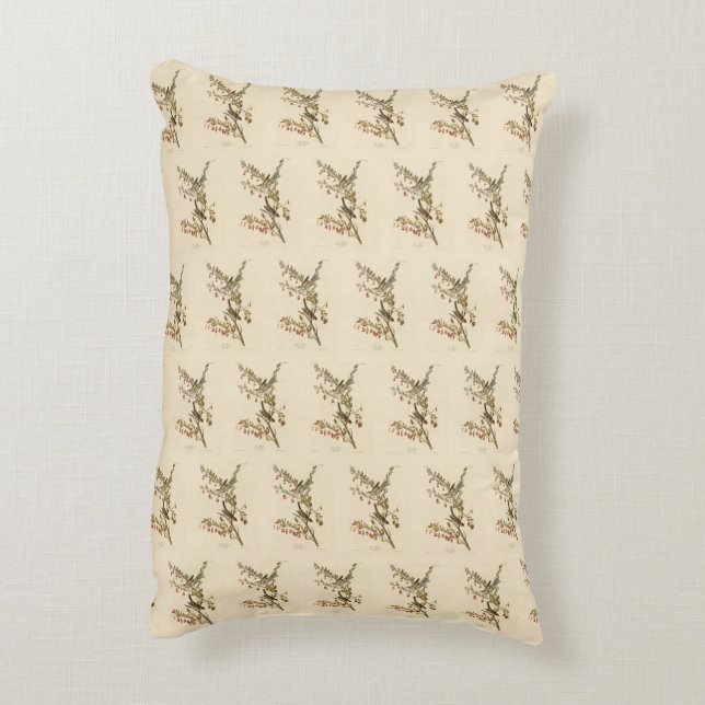 Almofada Decorativa American Tree Sparrow, Pássaros da América de Audu (Verso(Vertical))