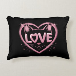 Almofada Decorativa Amor de Gato Brilhante