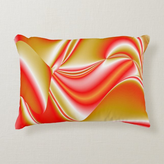 Almofada Decorativa Amor e Abstrato 3D Rainbowart Dourado (Frente)