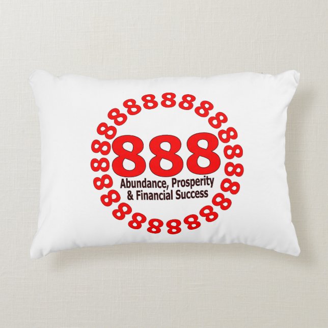 Almofada Decorativa Angel Number 888 - Abundance & Harmony (Frente)