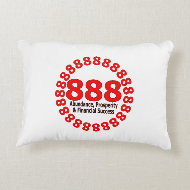 Almofada Decorativa Angel Number 888 - Abundance & Harmony (Verso)