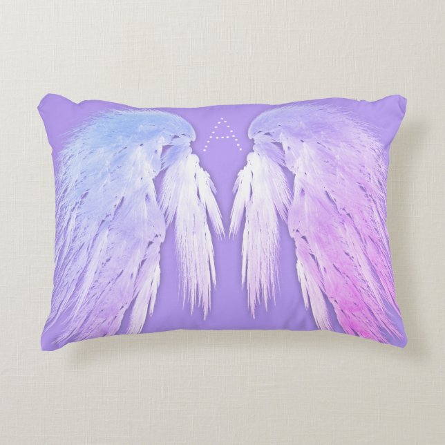Almofada Decorativa ANGEL WINGS Fairy Purple Monograma (Frente)