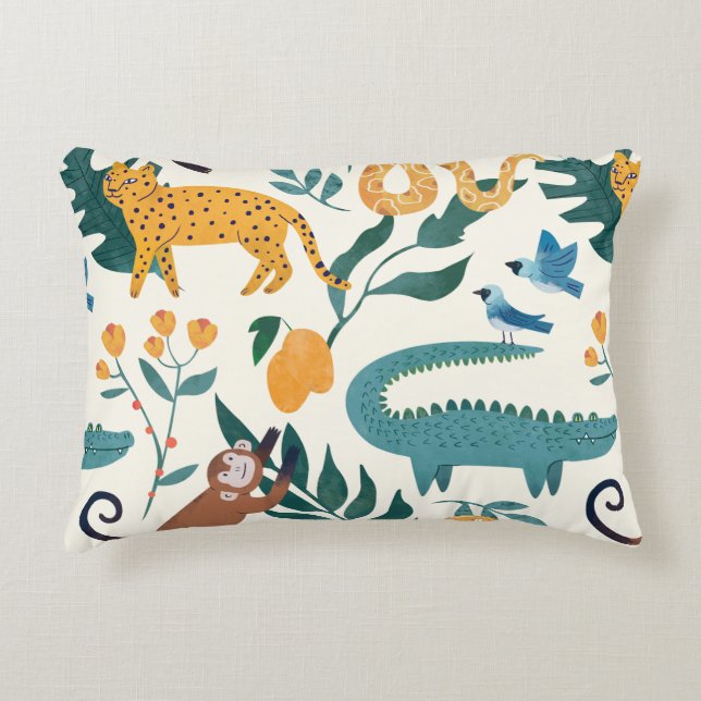 Almofada Decorativa Animais selvagens bonito e Cheetah para rapazes (Frente)