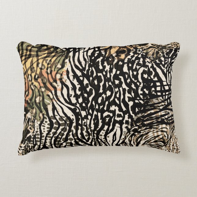 Almofada Decorativa Animal print zebra modern Luxury (Frente)