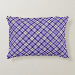 Almofada Decorativa Antigo Tartan da Xadrez roxa