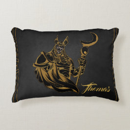 Almofada Decorativa Anubis antigo do Egito.
