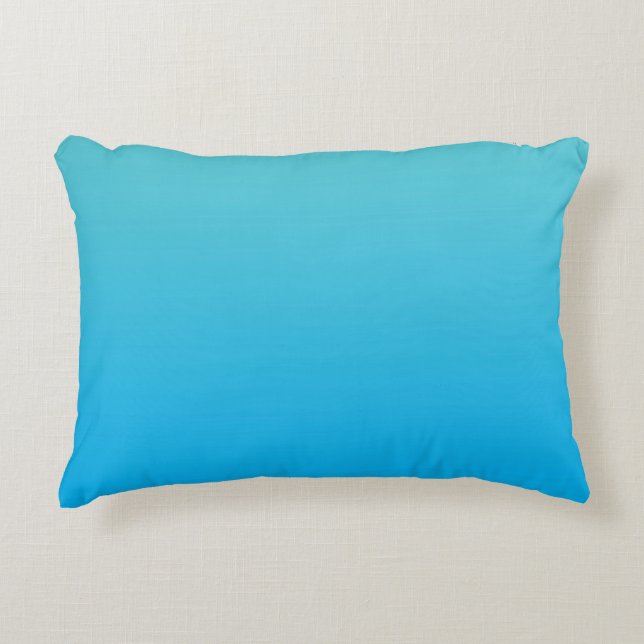 Almofada Decorativa "Aqua Ombre azul" (Frente)