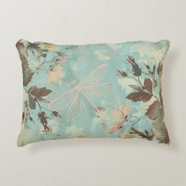 Almofada Decorativa Aqua Shabby Cottage Dragonfly