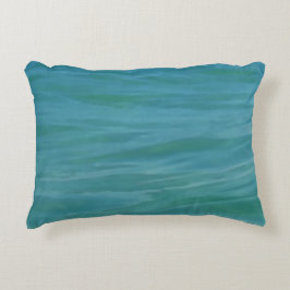 Almofada Decorativa Aquamarine Waves Beach Theme Tropical Blue Green