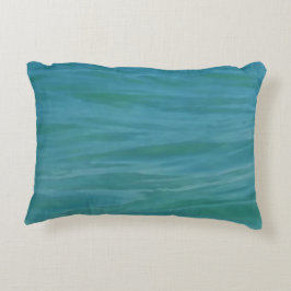 Almofada Decorativa Aquamarine Waves Beach Theme Tropical Blue Green