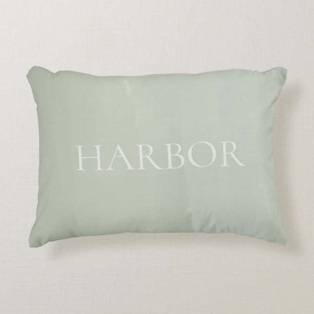 Almofada Decorativa Aquarela Horizonte Sage (Frente)