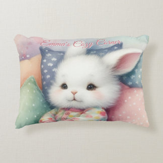 Almofada Decorativa Aquarela Moderna Coelhinho Fofo Personalizado