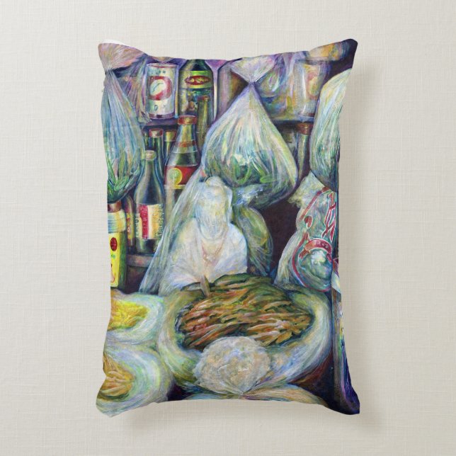 Almofada Decorativa Aromas secos ao Sol de Singapura (Frente(Vertical))