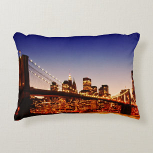 Almofada Decorativa Arquitectura da cidade de New York com a ponte