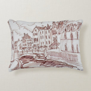 Almofada Decorativa Arquitetura Flamenga Gante, Bélgica