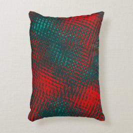 Almofada Decorativa Arranhões crus vermelhos no céu vermelho de ciano