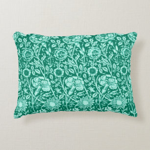 Almofada Decorativa Art Nouveau Carnação Damask, Turquoise e Aqua