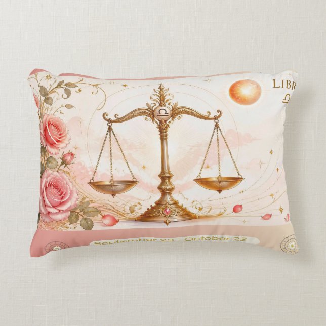 Almofada Decorativa Art Nouveau Libra (Frente)