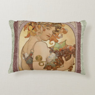Almofada Decorativa Art Nouveau Mulher Mucha Linda