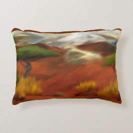 Almofada Decorativa Arte abstrata do amanhecer no sertão australiano
