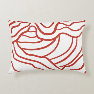 Almofada Decorativa Arte de Linha Topográfica Abstrata – Mapa de Conto