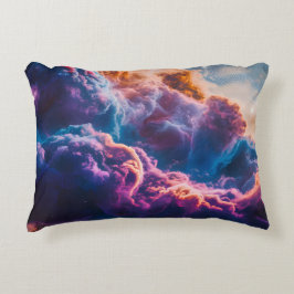 Almofada Decorativa Arte de Nebulosa Espacial Abstrata - Cósmica Color