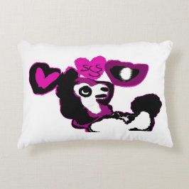 Almofada Decorativa Arte de poodle roxo
