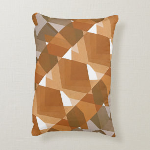 Almofada Decorativa Arte Deco Pochoir Vintage Jazz Bege Formas Geométr