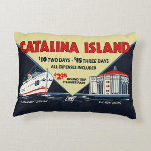 Almofada Decorativa arte do promocional da ilha de Catalina dos anos