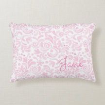 Arte floral aquarela NAME rosa doce e feminino