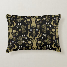 Almofada Decorativa Arte Folclórica Escandinava Moderna de Cervo