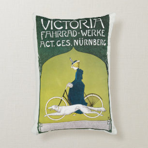 Almofada Decorativa Arte Nova Antiga, Victoria Fahrrad Werke, Rehm