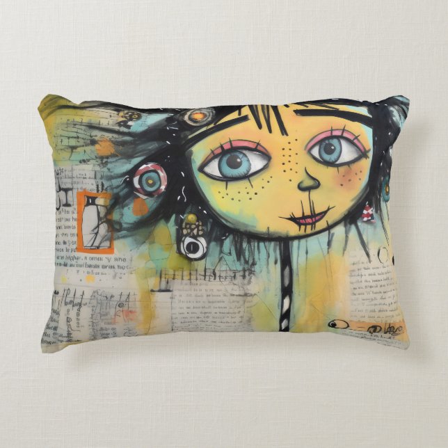 Almofada Decorativa ArtLady 28 Encantada e aflita (Frente)