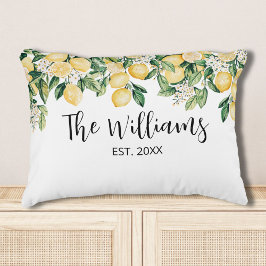 Almofada Decorativa Árvore de Limão Amarelo Monogramada