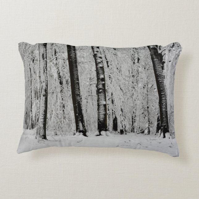 Almofada Decorativa Árvores de Neve de Inverno   -     - (Verso)