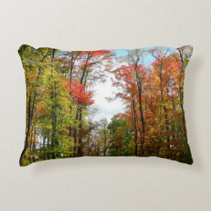 Almofada Decorativa Árvores de queda e fotografia natural do outono do