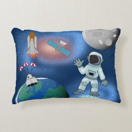 Almofada Decorativa Astronauta no Tema da Galáxia Espacial