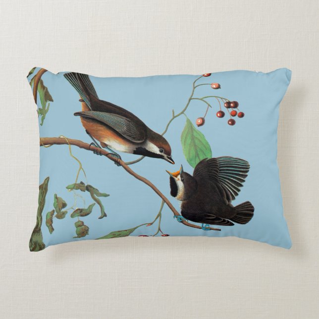 Almofada Decorativa Audubon: Chickadee (Frente)