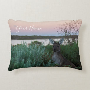 Almofada Decorativa Austrália Canguru Animal Wille life Sunset Nature