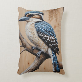 Almofada Decorativa Australiano Blue Kookaburra em uma Arte de Vida Se
