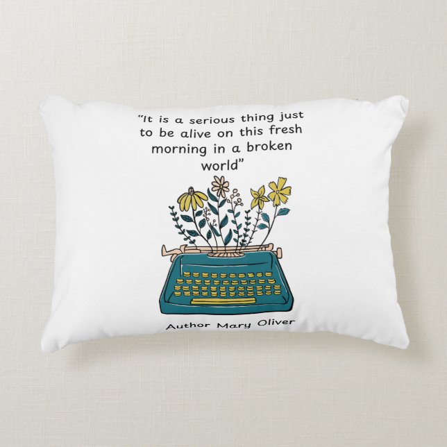 Almofada Decorativa Autora Mary Oliver Collector de Sommer Hamilton (Frente)