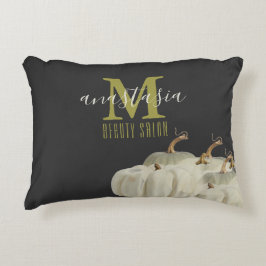 Almofada Decorativa Autumn Dourado Pumpkins Black Beauty Salon Mono