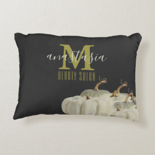 Almofada Decorativa Autumn Dourado Pumpkins Black Beauty Salon Mono