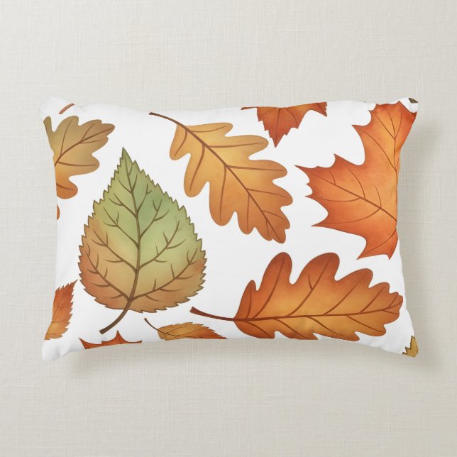Almofada Decorativa Autumn Leaf Seamless (Frente)