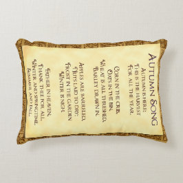 Almofada Decorativa Autumn Song Thankaking Poem Rustic