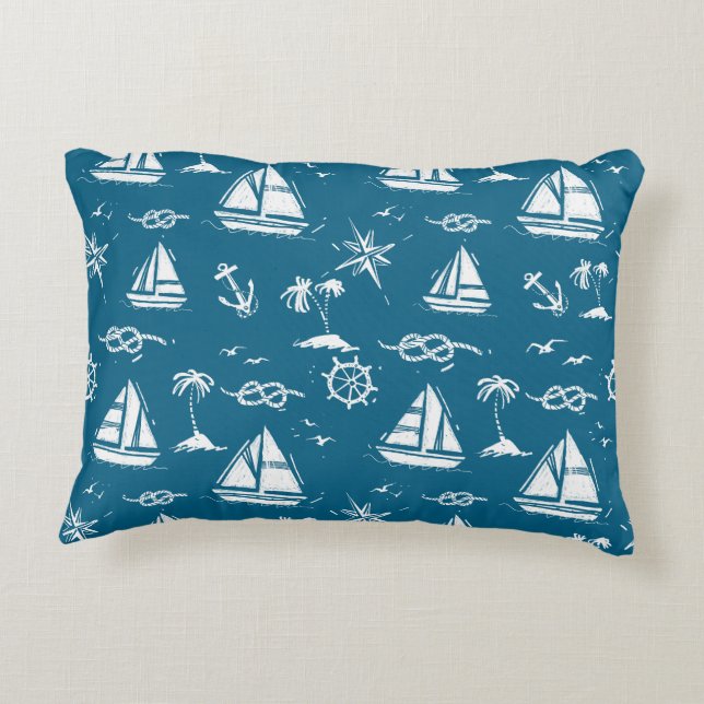 Almofada Decorativa "Aventura Náutica Vintage" (Verso)