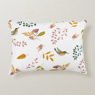 Almofada Decorativa Aves coloridas num fundo floral