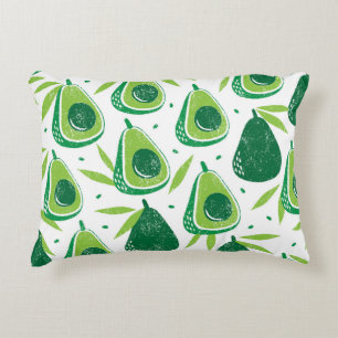 Almofada Decorativa Avocado, selo texturizado, padrão perfeito.